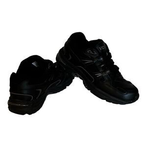 Vionic Walker Orthotic Walking Shoes Sneakers Black Leather & Mesh Women’s Sz 8